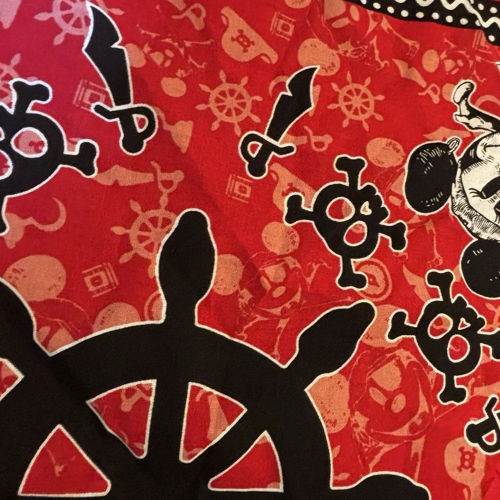 Mickey Mouse Pirates Of The Caribbean Disney Bandana Scarf Handkerchief 21.5